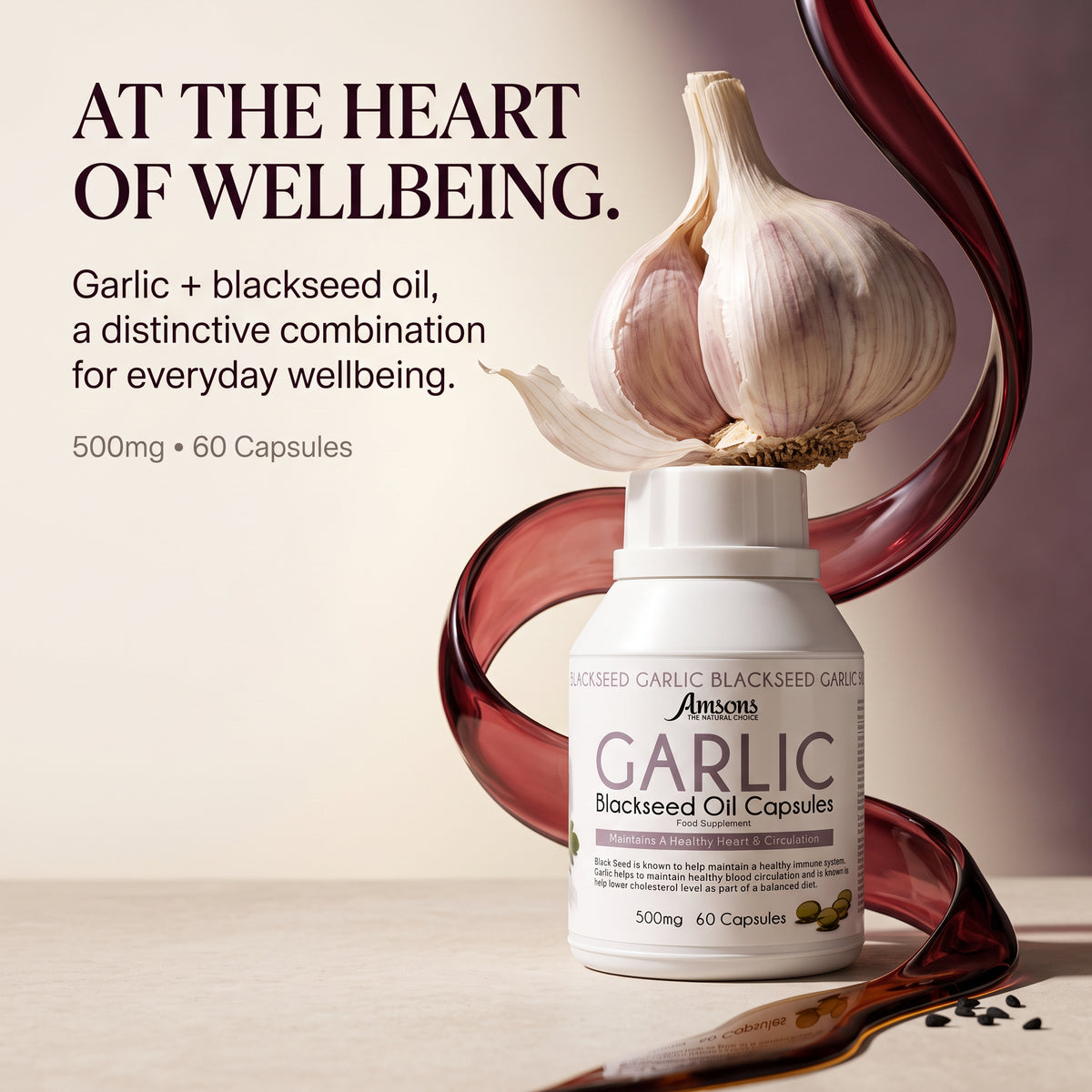 Garlic Blackseed Oil Capsules 60 Tablets 500mg