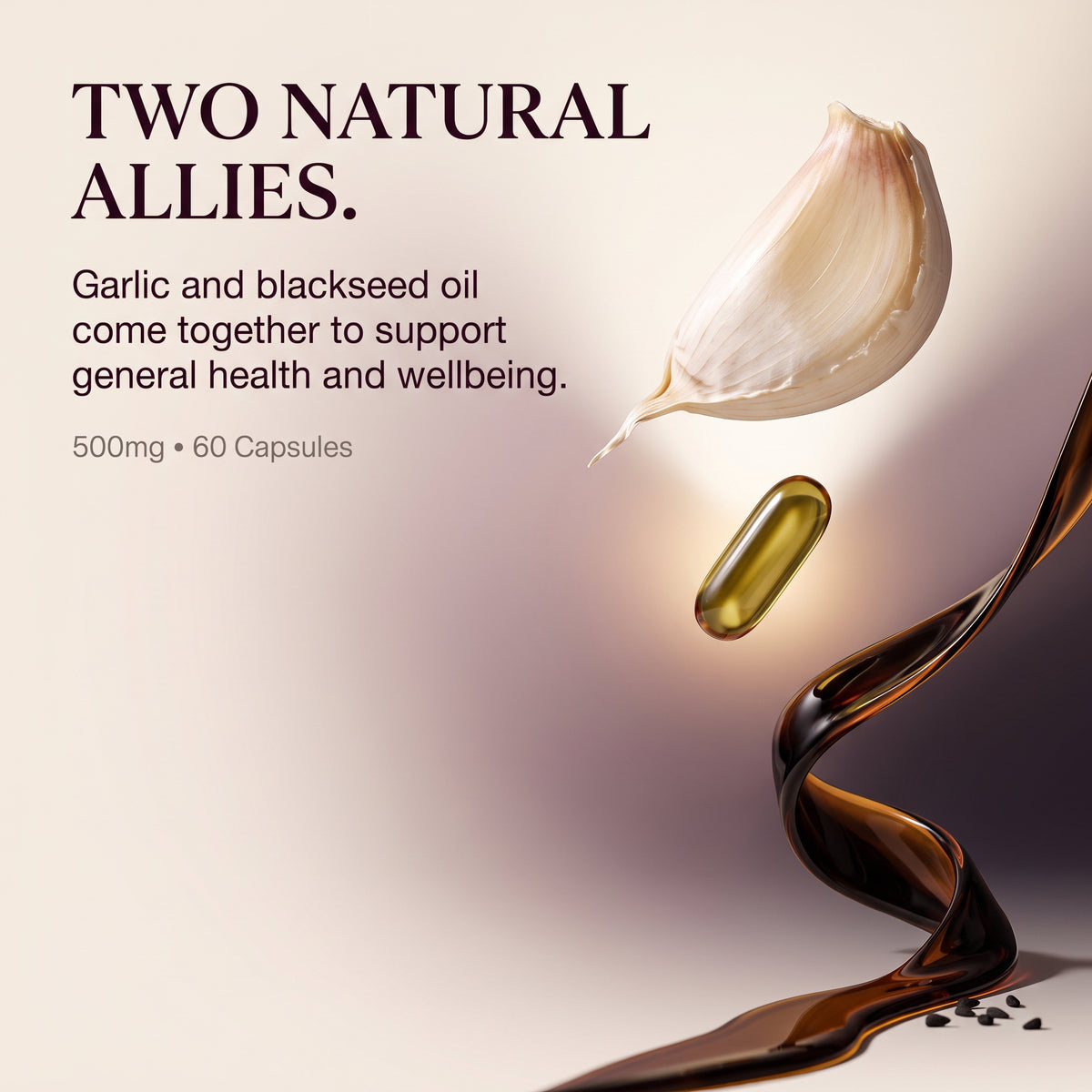 Garlic Blackseed Oil Capsules 60 Tablets 500mg