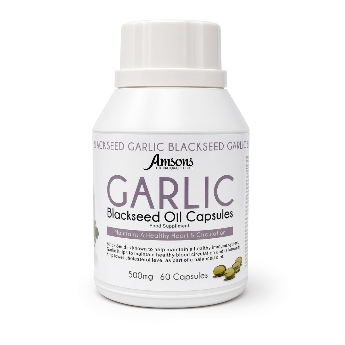 Garlic Blackseed Oil Capsules 60 Tablets 500mg