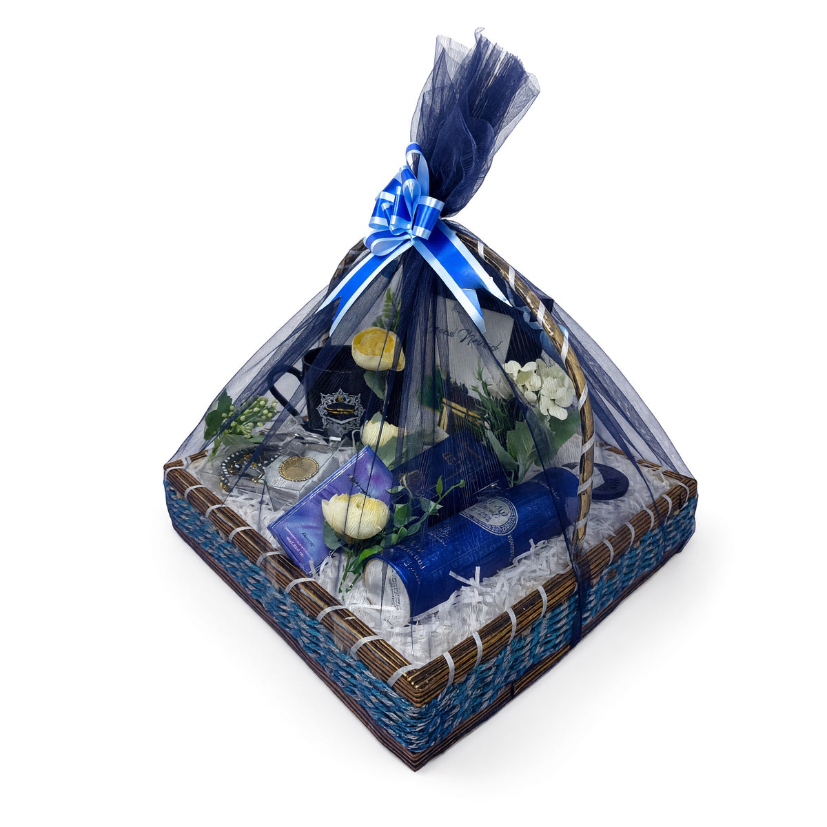 Mens Blue Umrah Mubarak Gift Hamper