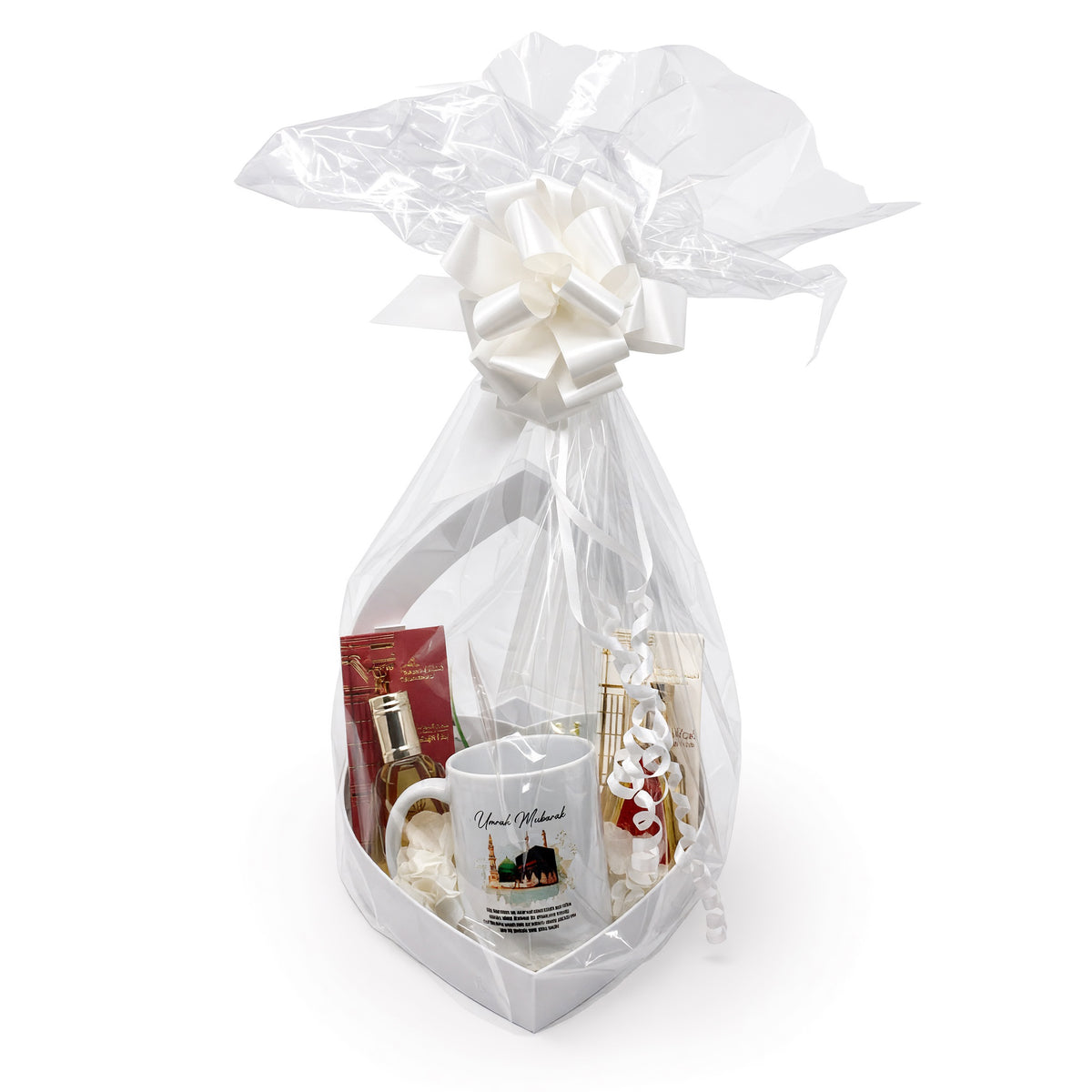 Womens White Umrah Mubarak Gift Hamper