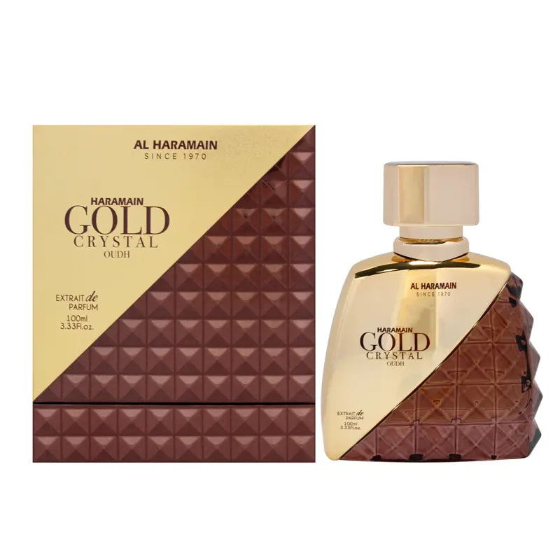 Al Haramain Gold Crystal Oudh Perfume for Men 100ml