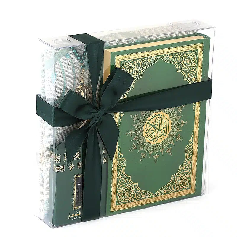 Green Quran and Attar Gift Set 1030