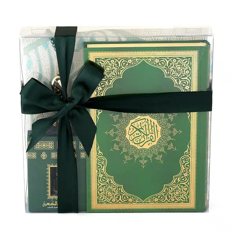 Green Quran and Attar Gift Set