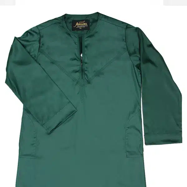 Kids Omani Emerald Green Satin Thobe ASB- K30 COL 23