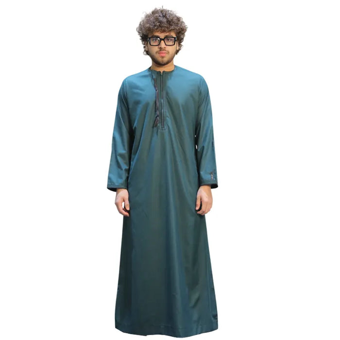 Green Detailed Tasseled Thobe KSM-104 Col 17