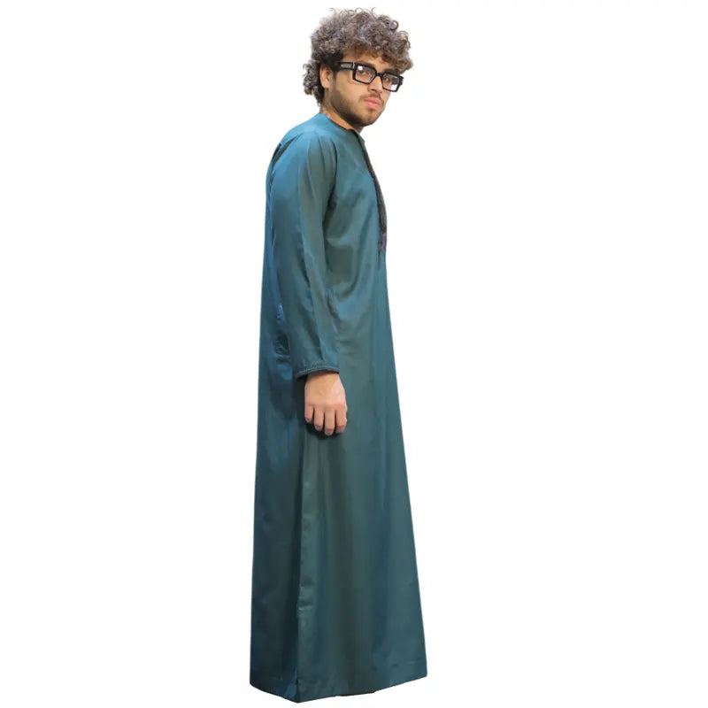 Green Detailed Tasseled Thobe KSM-104 Col 17