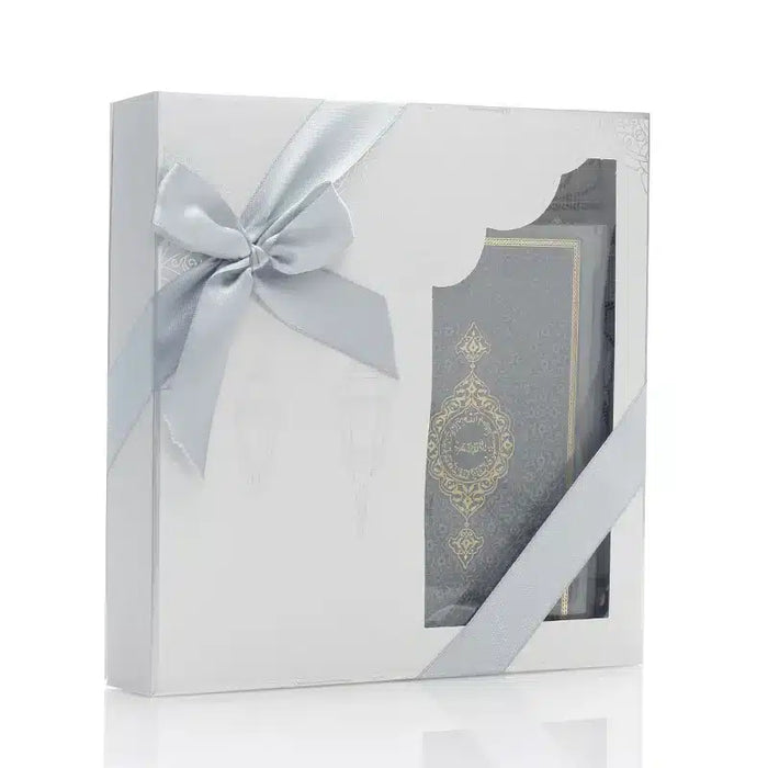 Grey Patterned Quran Gift Set