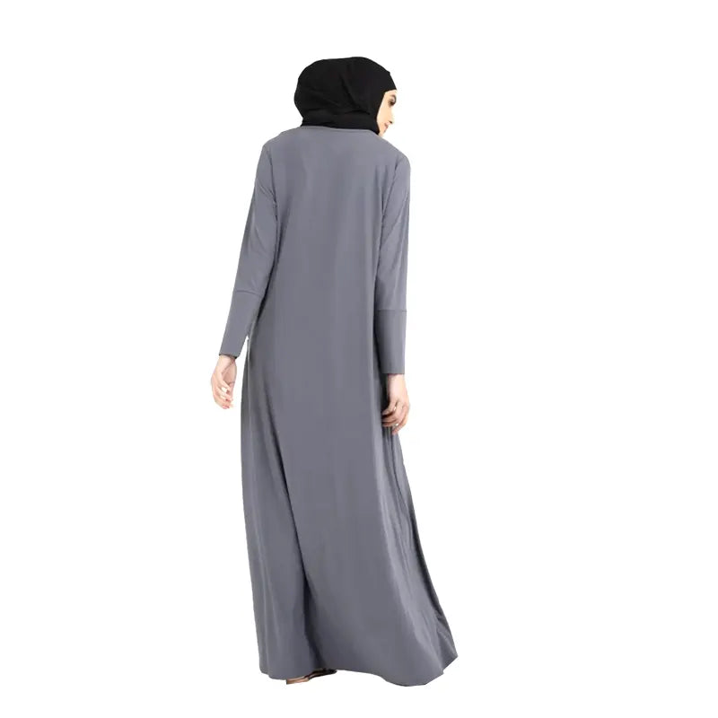 Jersey Grey Abaya