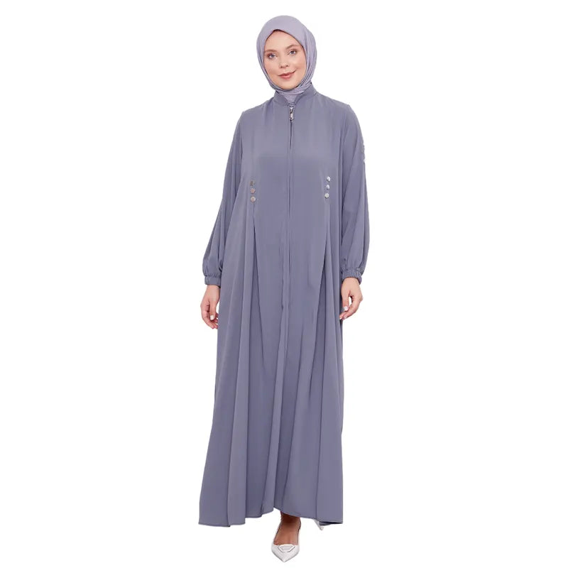 Lilac Exclusive Zipped Abaya
