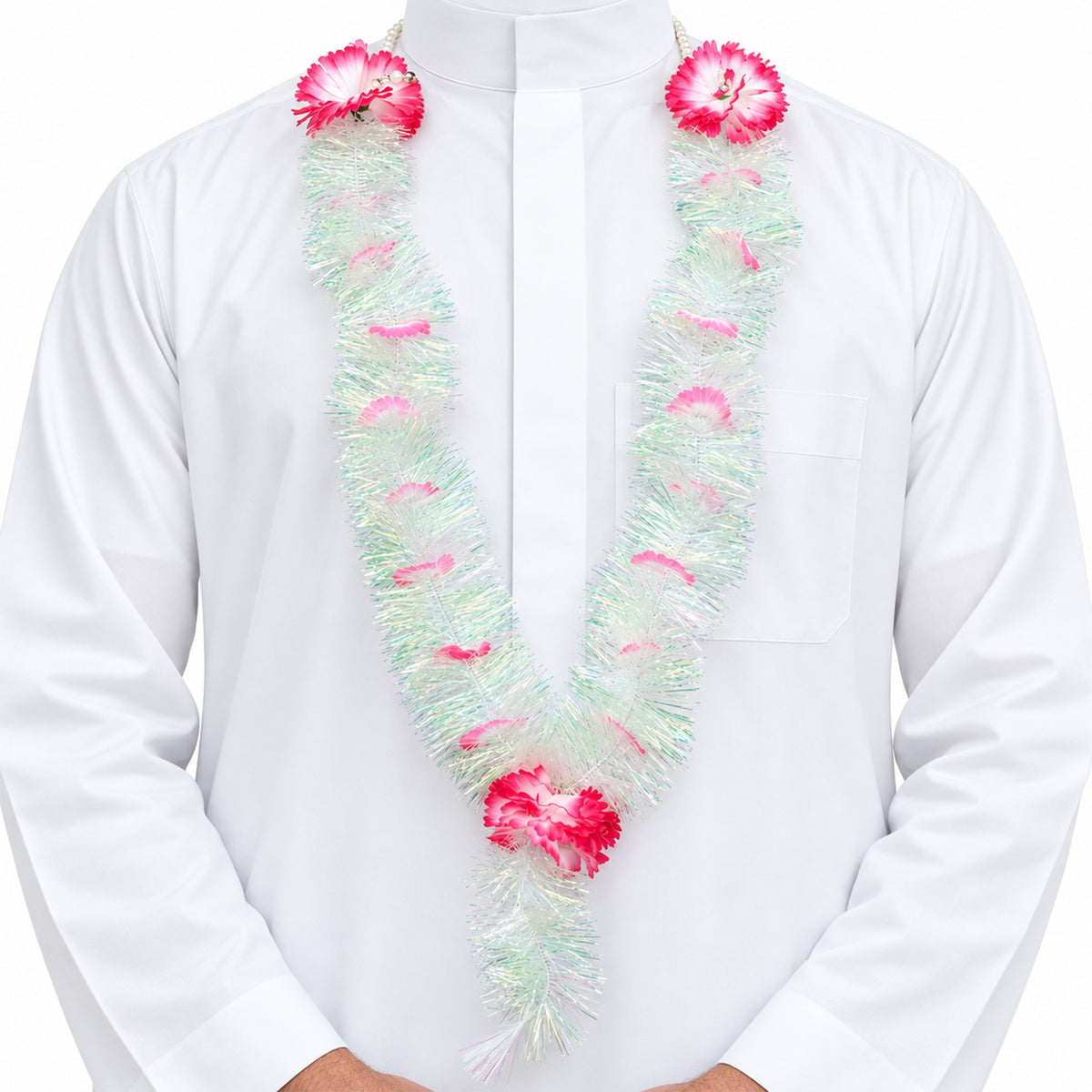 Wedding Garland - Haar White & Pink