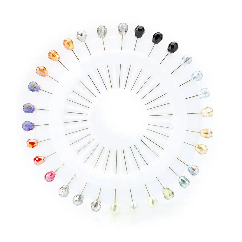 Crystal Wheel Light Multi Coloured Hijab Pins