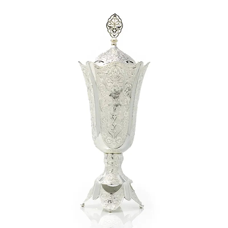 Large Silver Bukhoor Burner AM00866