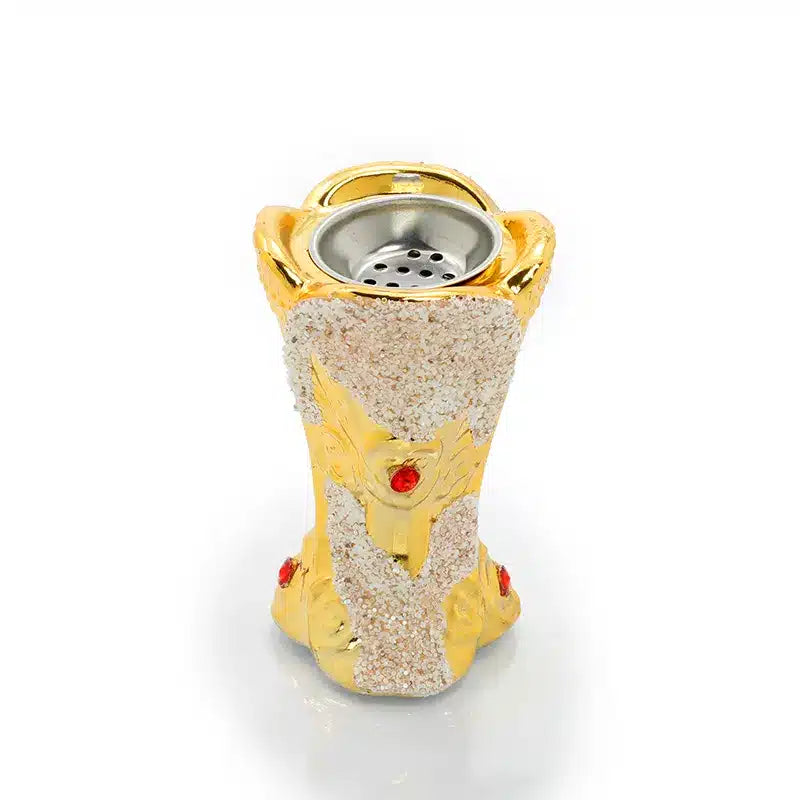 Gold & Cream Rigged Bukhoor Burner  0146