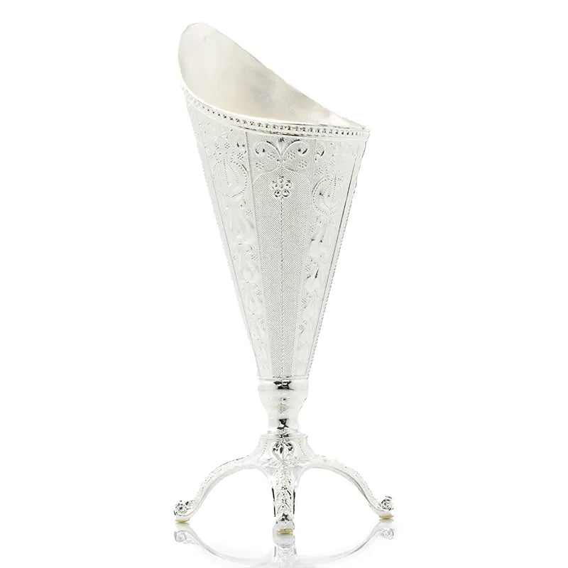 Curved Silver Bukhoor Burner AM00864S