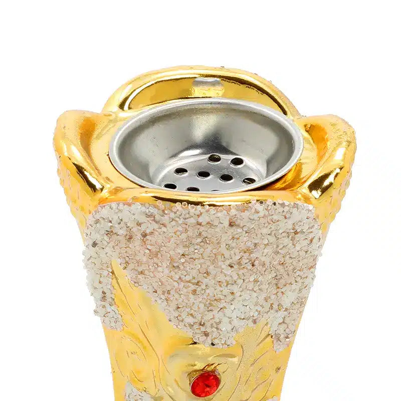 Gold & Cream Rigged Bukhoor Burner  0146
