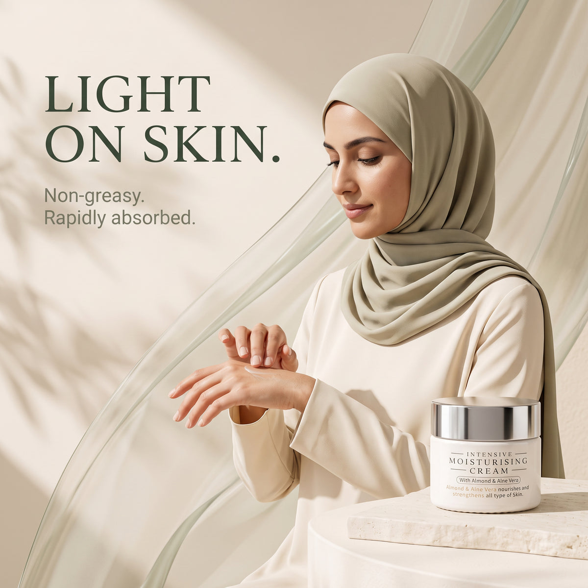 Intensive Moisturising Cream with Almond and Aloe Vera 50g