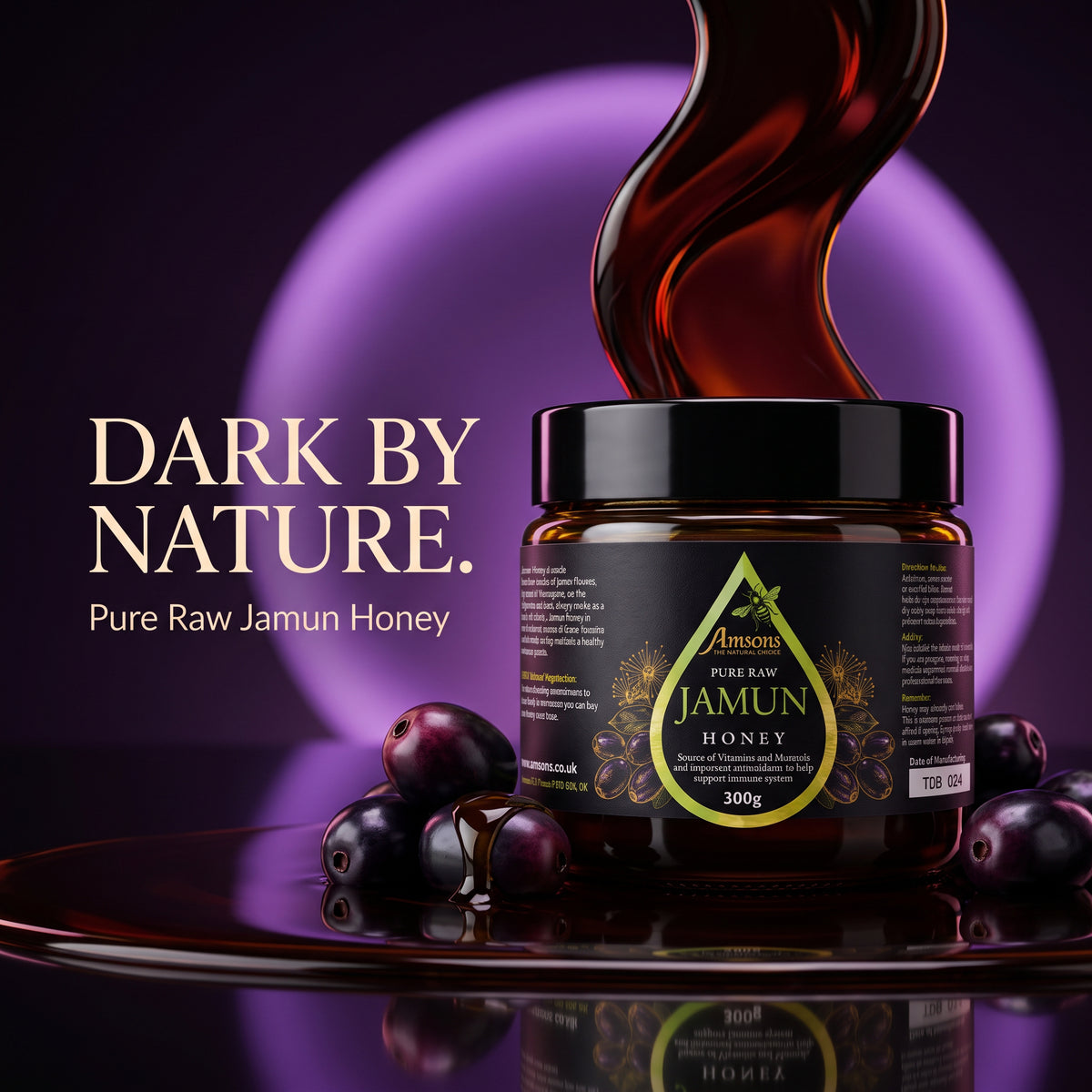 Pure Raw Jamun Honey 300g