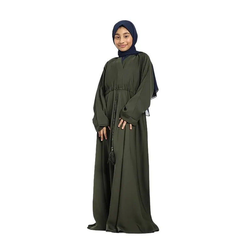 Khadija Girls Green Abaya