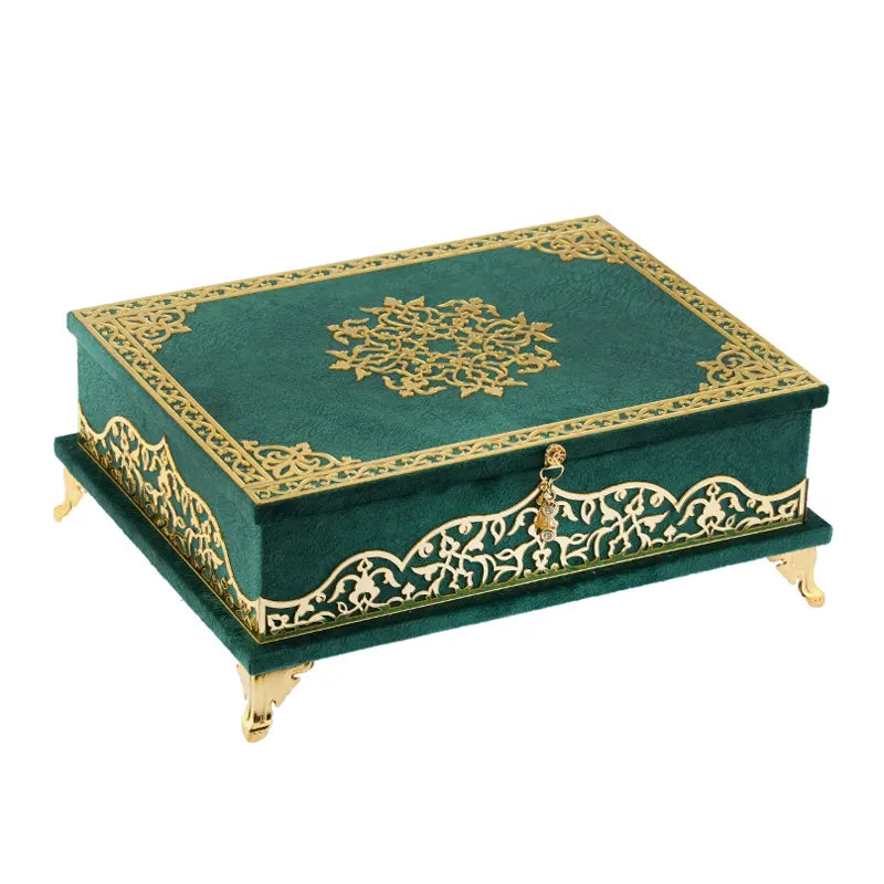 Green Opulent Large Quran Gift Set Box