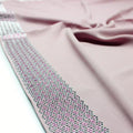 Detail Beaded Madinah Light Pink Chiffon Hijab