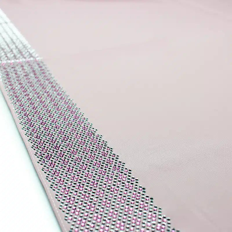 Detail Beaded Madinah Light Pink Chiffon Hijab