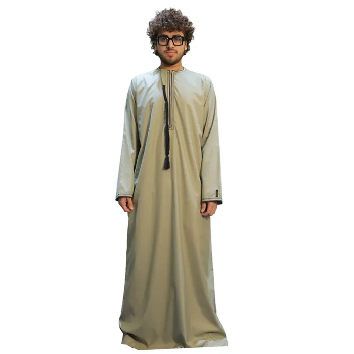 Pebble Detailed Tasseled Thobe KSM-104 Col 5