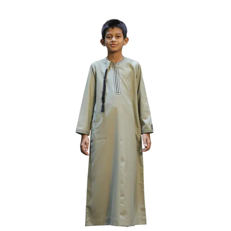 Kids Pebble Detailed Tasseled Thobe KSB 104 Col 5