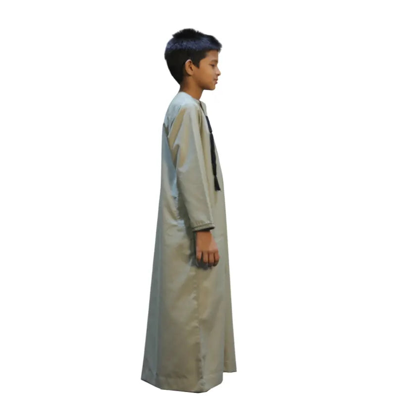 Kids Pebble Detailed Tasseled Thobe KSB 104 Col 5