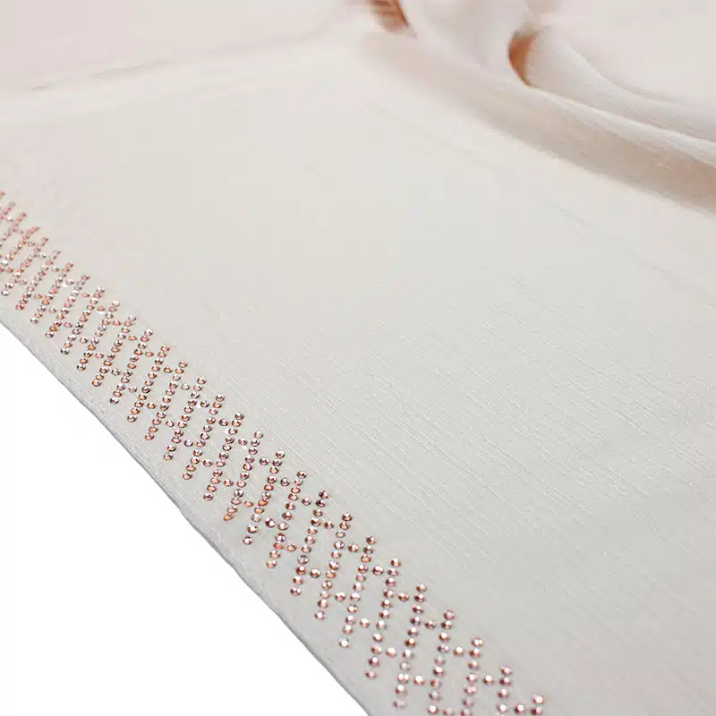 Silk Crinkle Nude Beaded Hijab