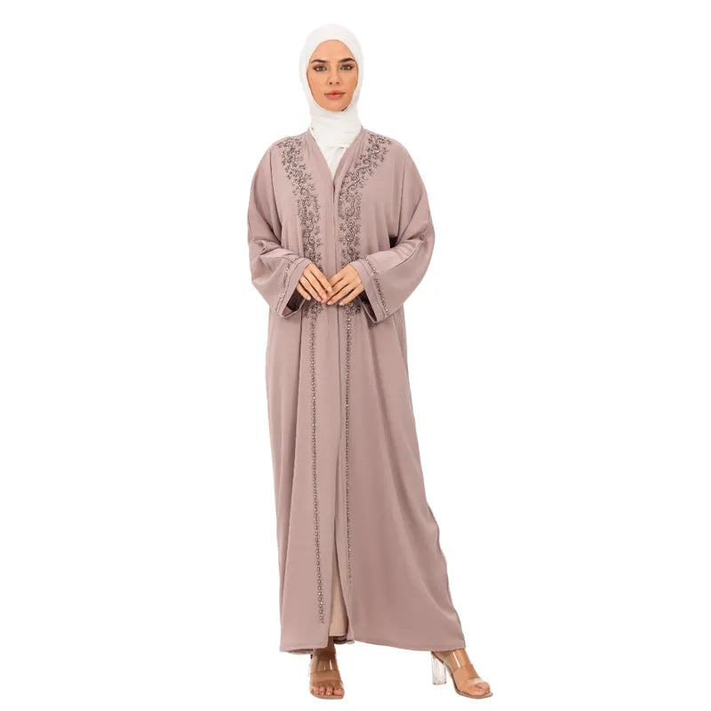 Luxury Light Pink Edition Buttoned Abaya