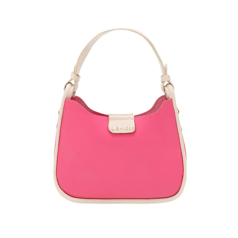 Women's Pink Opulent Two Tone Leather Hand Bag