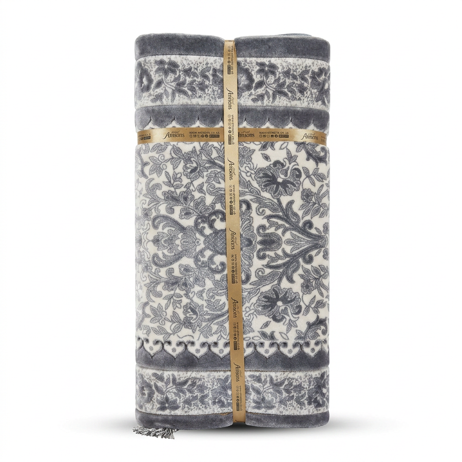 Memory Foam Padded Prayer Mat Grey And Beige