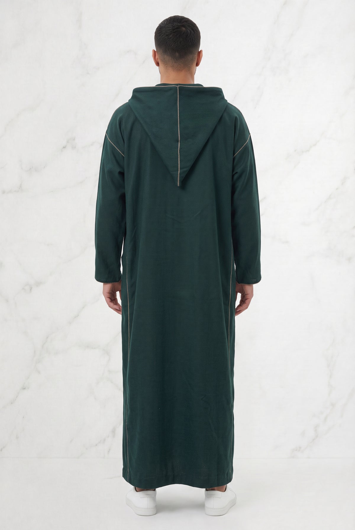 Moroccan Hooded Thobe Blue