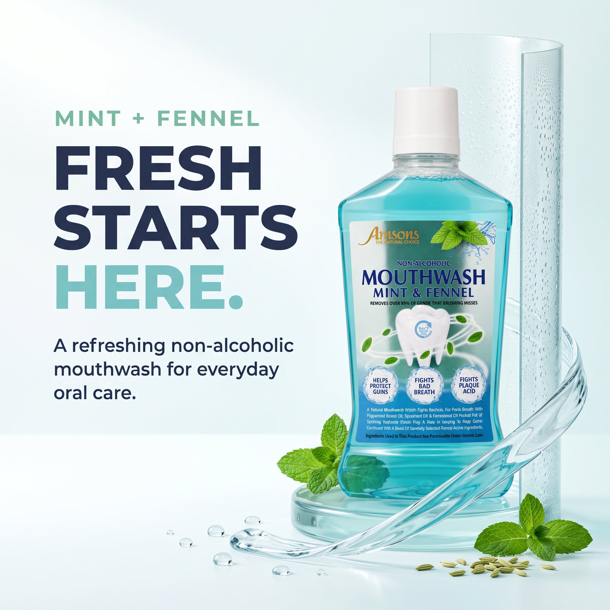 Non-Alcoholic Mint & Fennel Mouthwash
