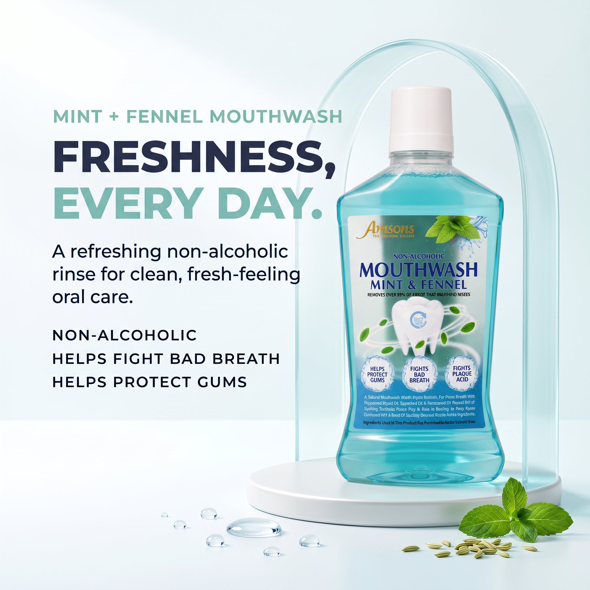Non-Alcoholic Mint & Fennel Mouthwash