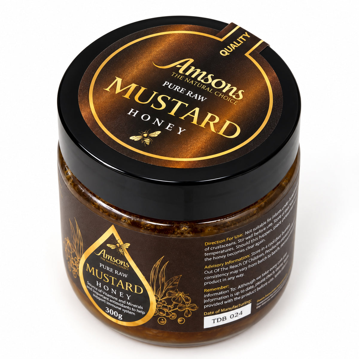 Pure Raw Mustard Honey 300g