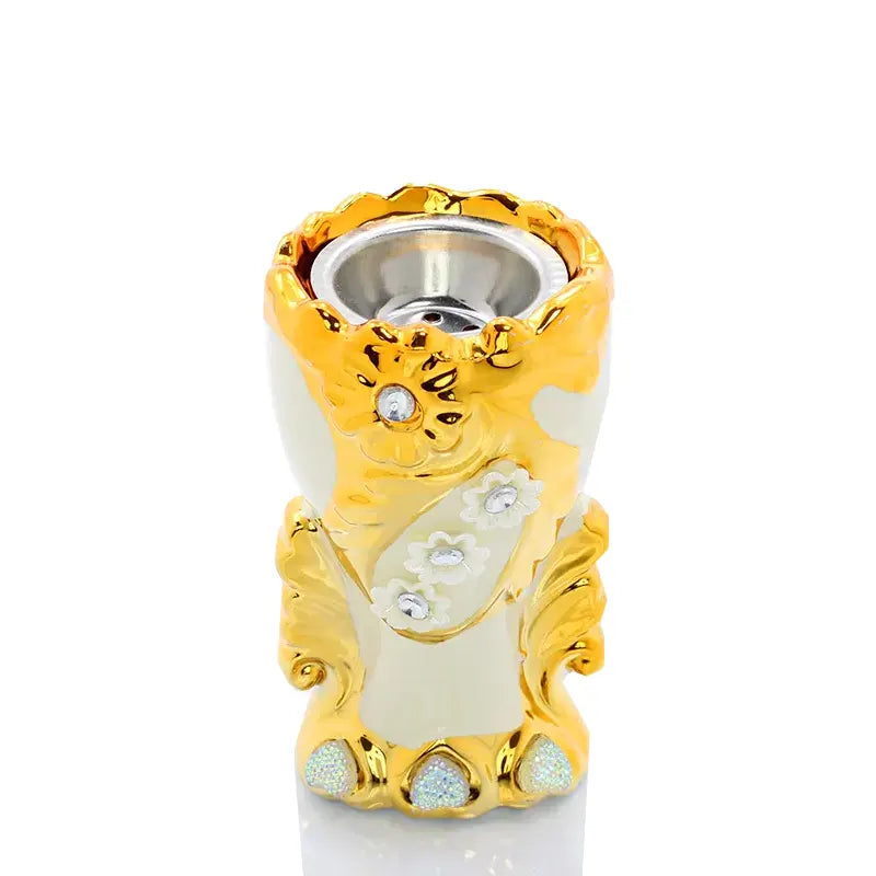 Cream & Gold Bukhoor Burner  0145