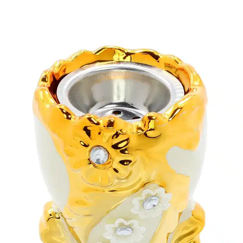 Cream & Gold Bukhoor Burner  0145