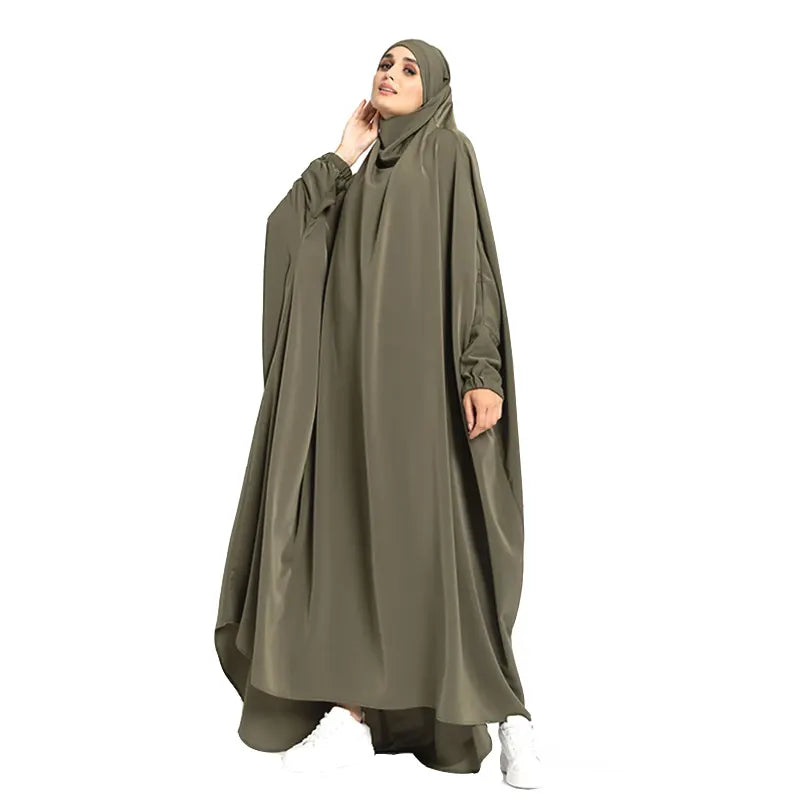 One Piece Olive Jilbab