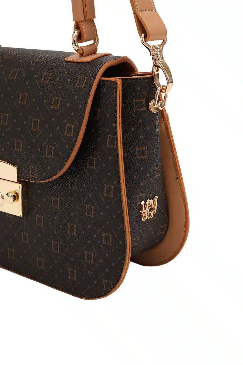 Women's Dark Brown Top Handle Designer Hand Bag Ref 930006