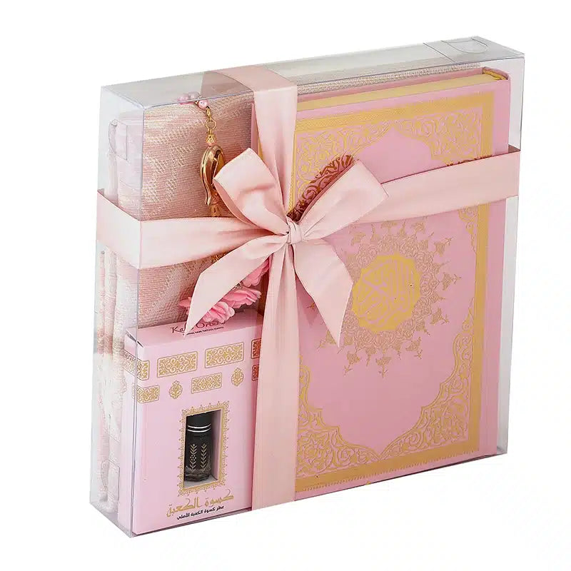 Quran and Attar Pink Gift Set 1030