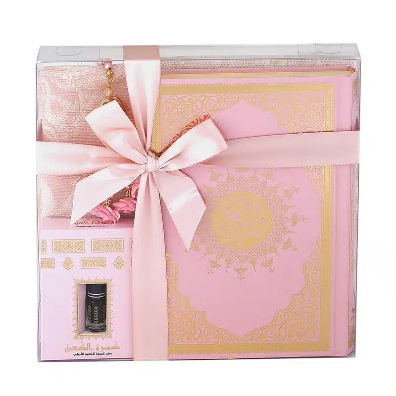 Quran and Attar Pink Gift Set 1030