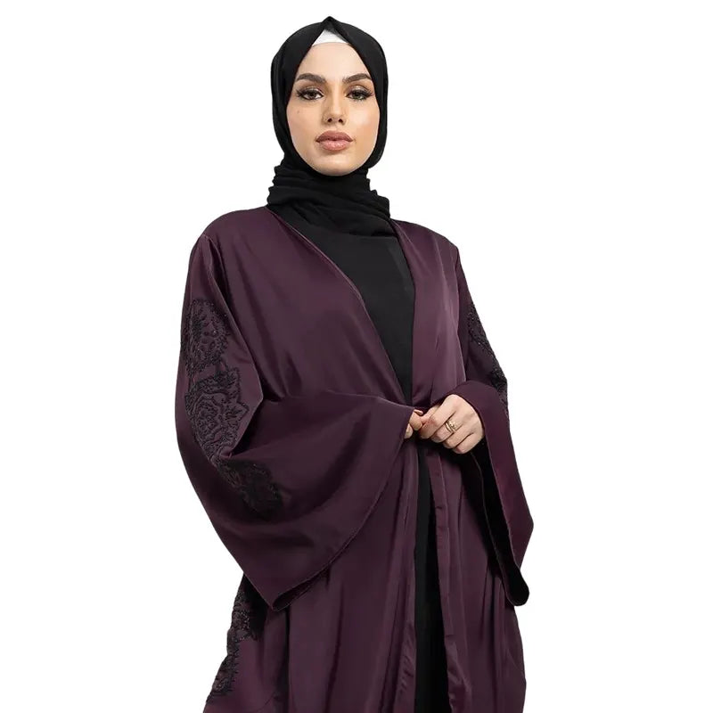 Inaya Embroidered Plum Kimono