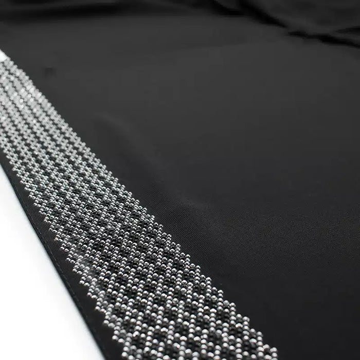 Detail Beaded Madinah Black Chiffon Hijab