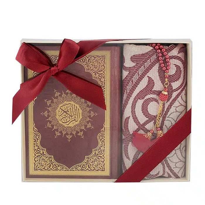 Maroon Medium Quran Gift Set 11038