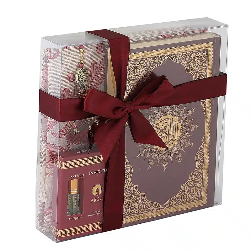 Red Quran and Attar Gift Set  1030