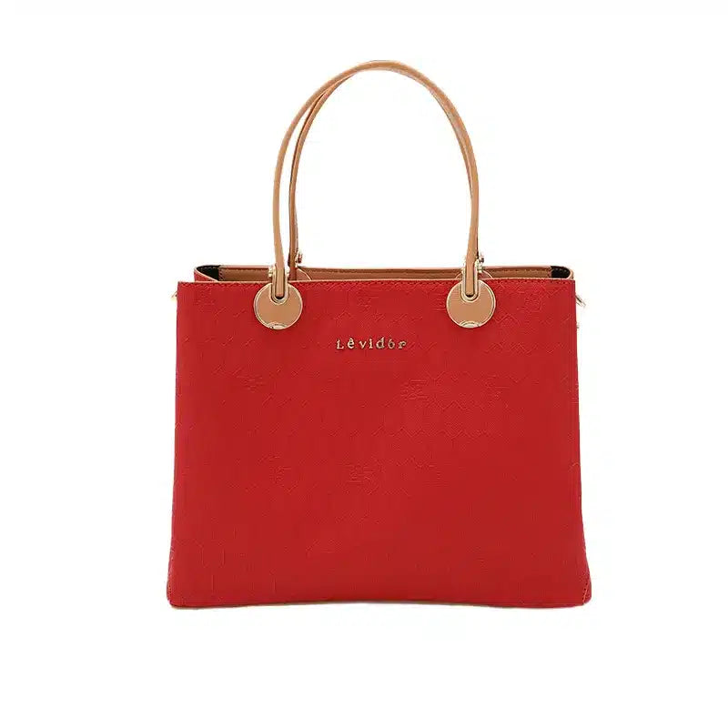 Women's Red Medium Top Handle Tote Bag Ref 930013