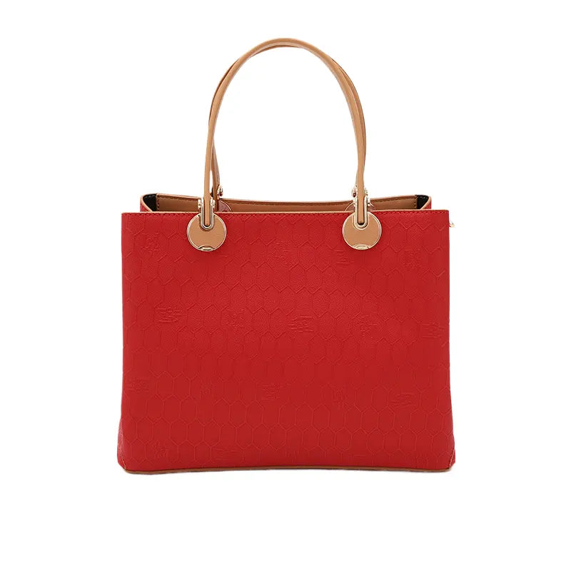 Women's Red Medium Top Handle Tote Bag Ref 930013
