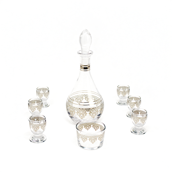 Elegant Silver Pattern Zamzam Set – 8 Piece 7957